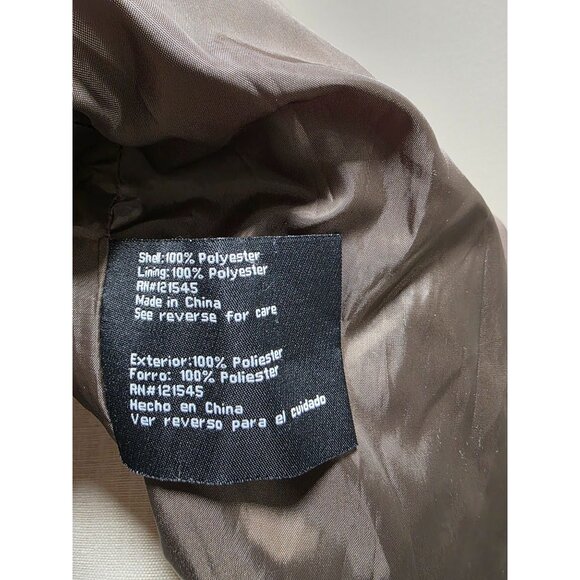 London Fog Womens Brown Hooded Raincoat Size M/M Polyester Blend - Picture 7 of 7